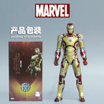 Marvel Avengers ZD Toys Iron Man MK3 MK1 MK6 MK7 MK5 Tony Stark Iron Patriot War Machine Action Figure Ironman Collect Toy Gift