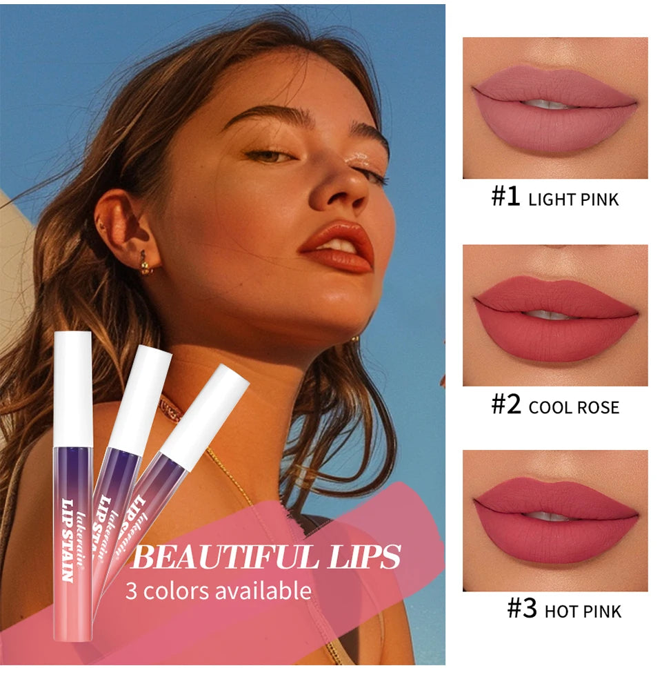 3pcs/set Lip Stain Peel Off And Reveal Long Lasting Waterproof Pink Lip Tint Transfer Proof Natural Lip Stain Tear Off Lip Gloss
