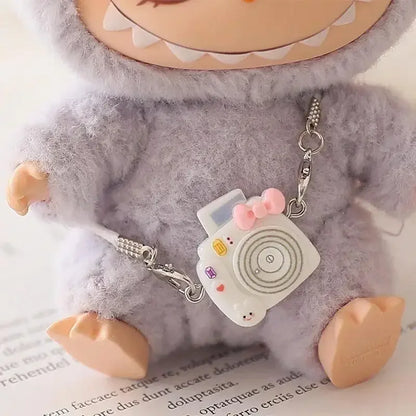 Mini Doll'S Clothes Outfit Accessories for 15-17cm Ropa Labubu & 10cm Cotton Doll Love Hoodie Pink Yarn Skirt Clothing no doll