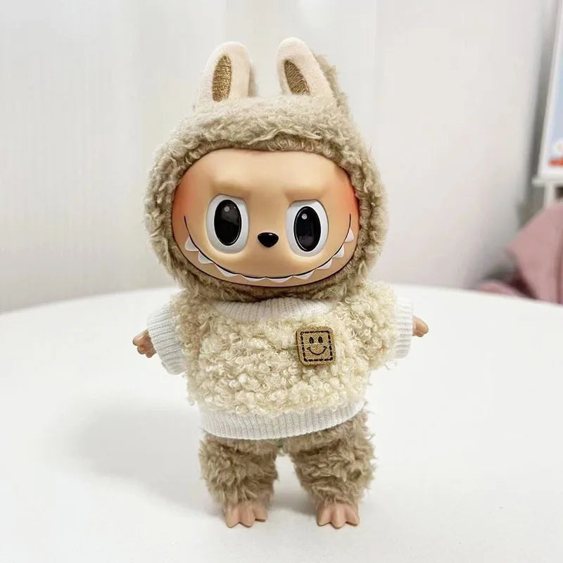 17cm Cute Mini Plush Doll'S Clothes Outfit Accessories For Korea Kpop Exo Labubu Idol Dolls Skirt Hat Clothing DIY Kids Gift