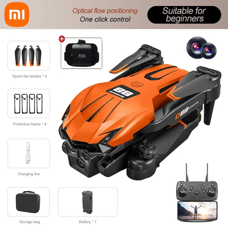 Xiaomi D88 Drone HD 8K Dual Camera Professional Aerial Photography Optical Flow Hovering Gesture Shooting Folding Quadcopter ﻿
