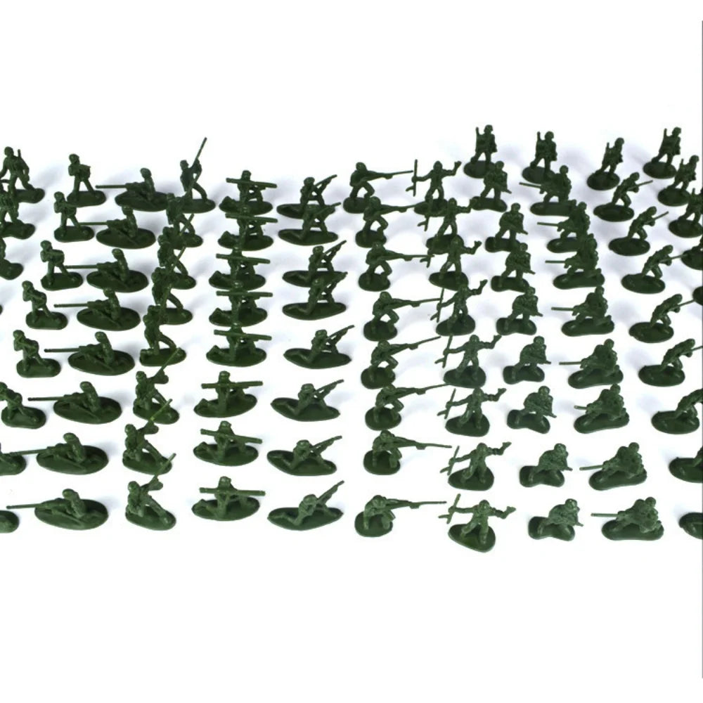 100Pcs Military Playset Plastic Toy Soldiers Mini Warrior Elite Force Action Figure Toys for Children Playing Gift