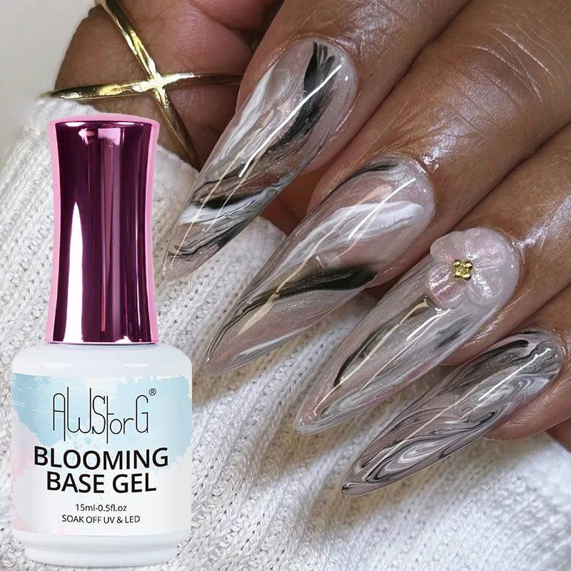 15ml Nail Blooming Gel, Blossom Spreading Effect Functional Gel, Easy to Apply for Nail Art Design Home Salon Manicure Pedicure