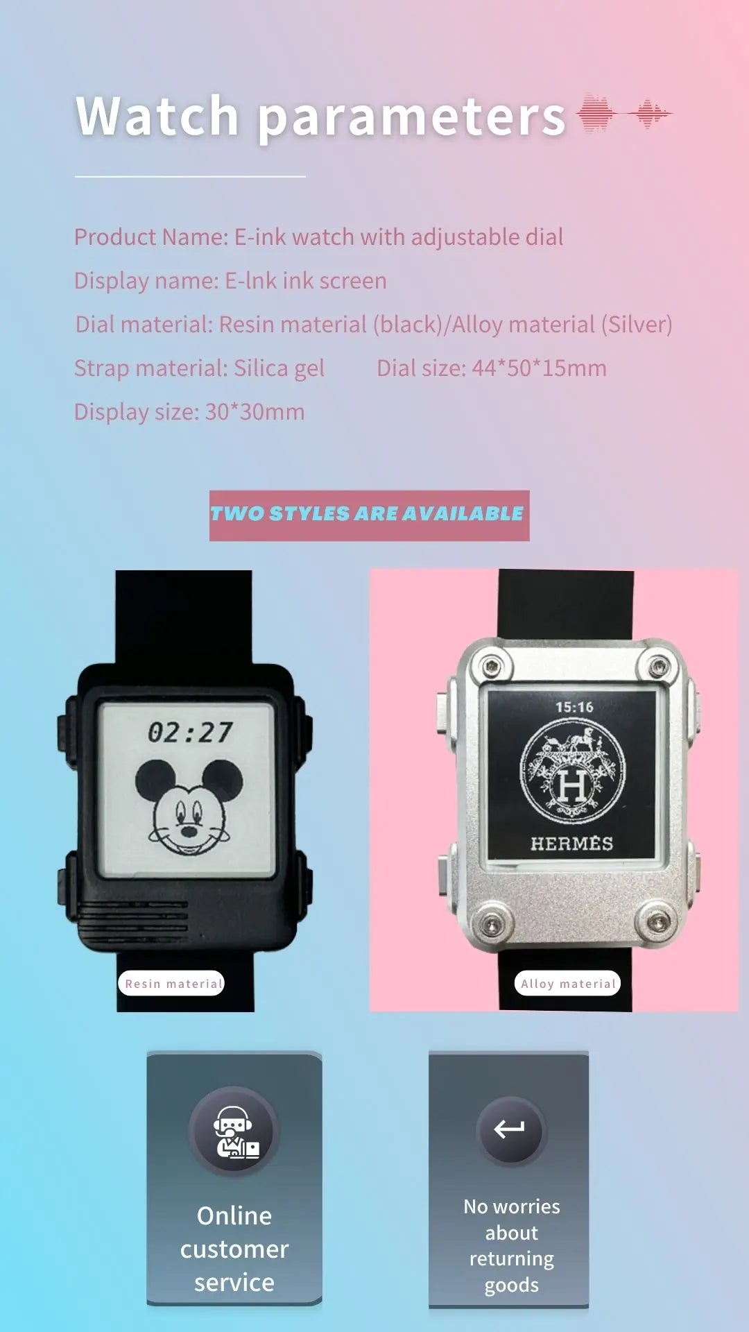 ESP32 p4 E-ink Display Open Source Watch V2.0 ePaper Smartwatch DIY Dial With Bluetooth And WiFi Programmable For Developers
