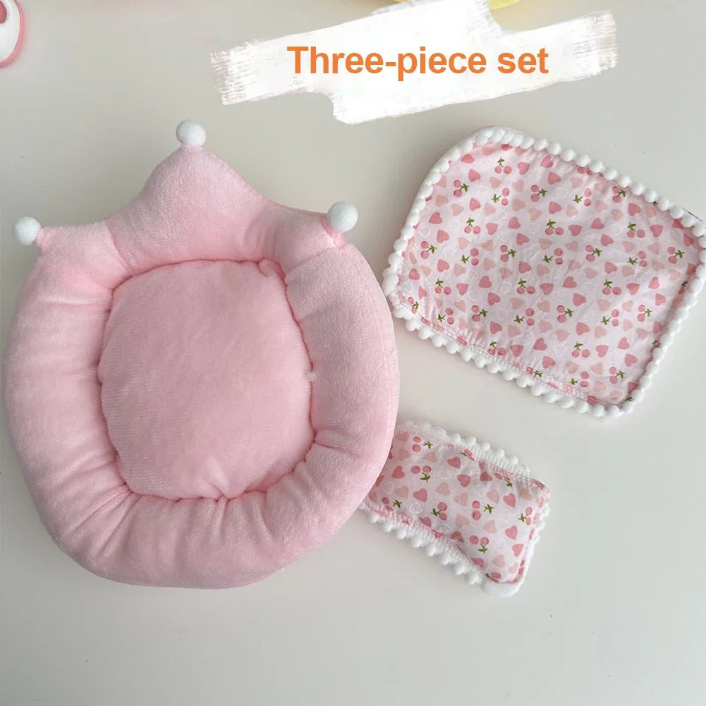 Doll Bed Sleeping Bag For 17cm Ropa Labubu Plush Toy & Accessories Cute Set Home Warmth Girl Gift