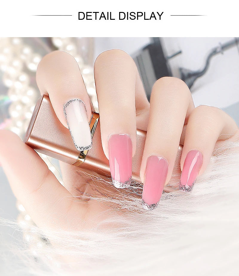 15ml Poly Nail Gel Set ,Pure Color Acrylic Extension Gel ,Quick Crystal Builder Nail Gel for Art Design ,Extend Nail Fingertips