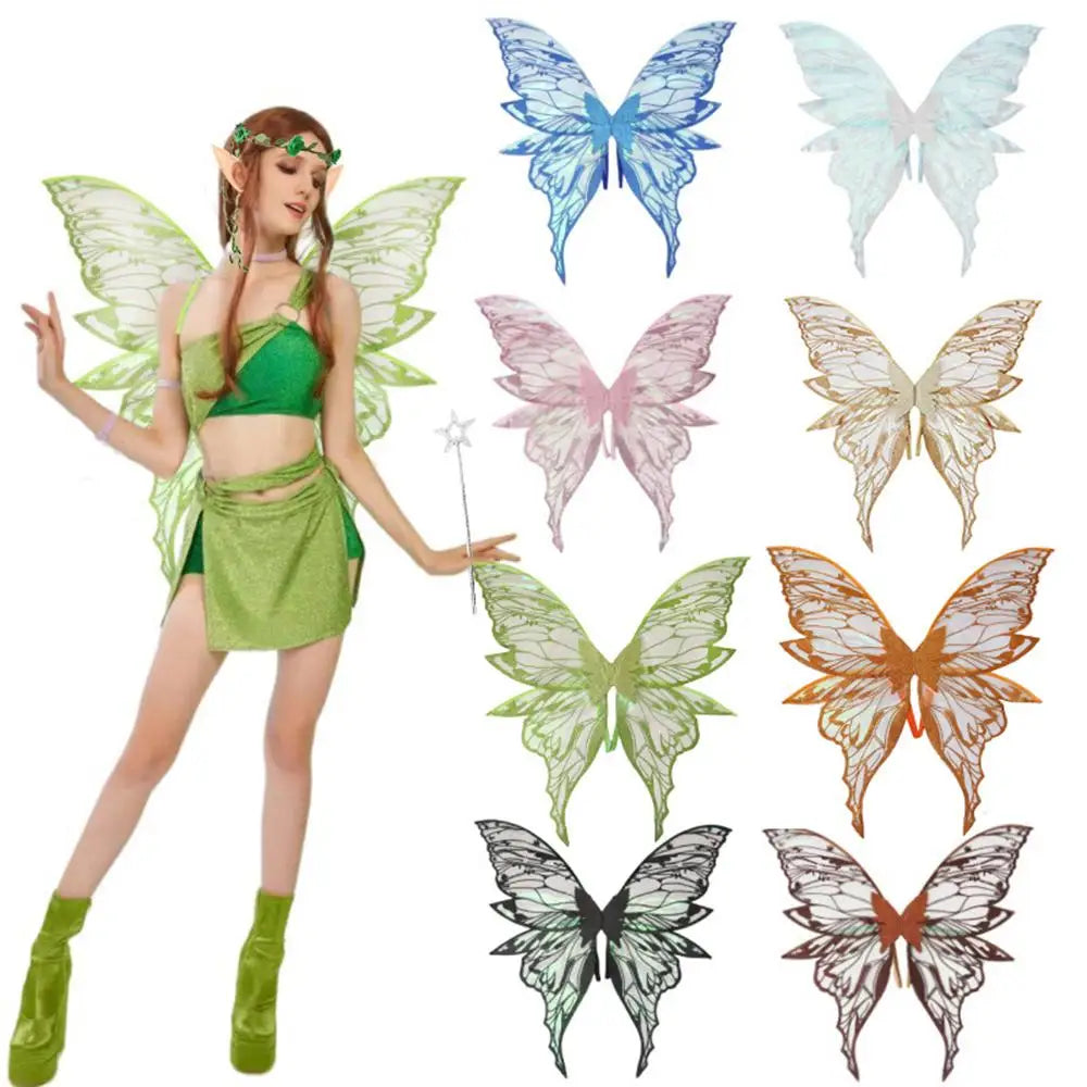 Adults Fairy Wings Girls Sparkling Angel Wings Butterfly Costume Wings for Halloween Costume Dress up Party Favor Christmas Gift