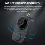Wireless Video Doorbell with Screen 4.3'' IPS HD Smart Intercom - 2.4G WiFi, Two-Way Talk, Night Vision