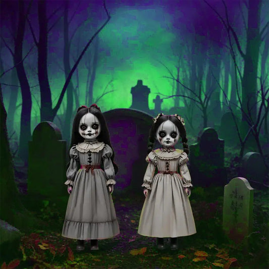 2pcs Halloween Ghost Doll Ground Insertion Decoration Horror Style Outdoor Courtyard Logo Decoration