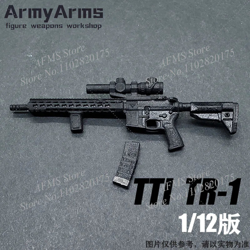 Army Arms 1/12 Scale Collectible Figure John Wick 2 Rifle TTI TR-1 Plastic Gun Weapon Accessory Fit 6