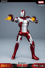 Fondjoy Marvel Iron Man MK1 Assemble Toy ABS Material First Generation Iron Man 1/12 Action Figures Toy Birthday Gifts for Boys