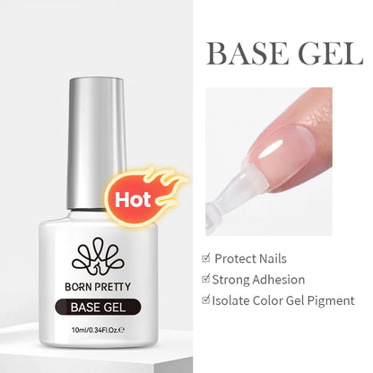 BORN PRETTY Super Top Coat and Base Gel Nail Polish for Gel Polish Semi-permanent Varnish Rubber Top Coat 10ml Nail Supplies