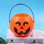 Halloween Pumpkin Bucket  Portable Candy Basket Halloween Ghost Festival Bar Home Decor Sugar Filling Jar Halloween Party Gift