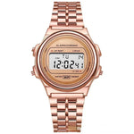 Retro Square Electronic Watches Digital Display Women Men Watch Rose Gold Silver Luxury Ladies Wristwatches Relojes Para Mujer