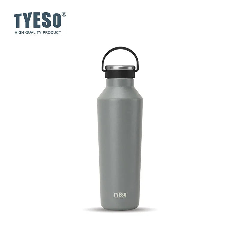 Tyeso Stainless Steel Vacuum Insulated Water Bottle Portable Durable  Leak-Proof for Outdoor Sports Matte Finish Carry Handle
