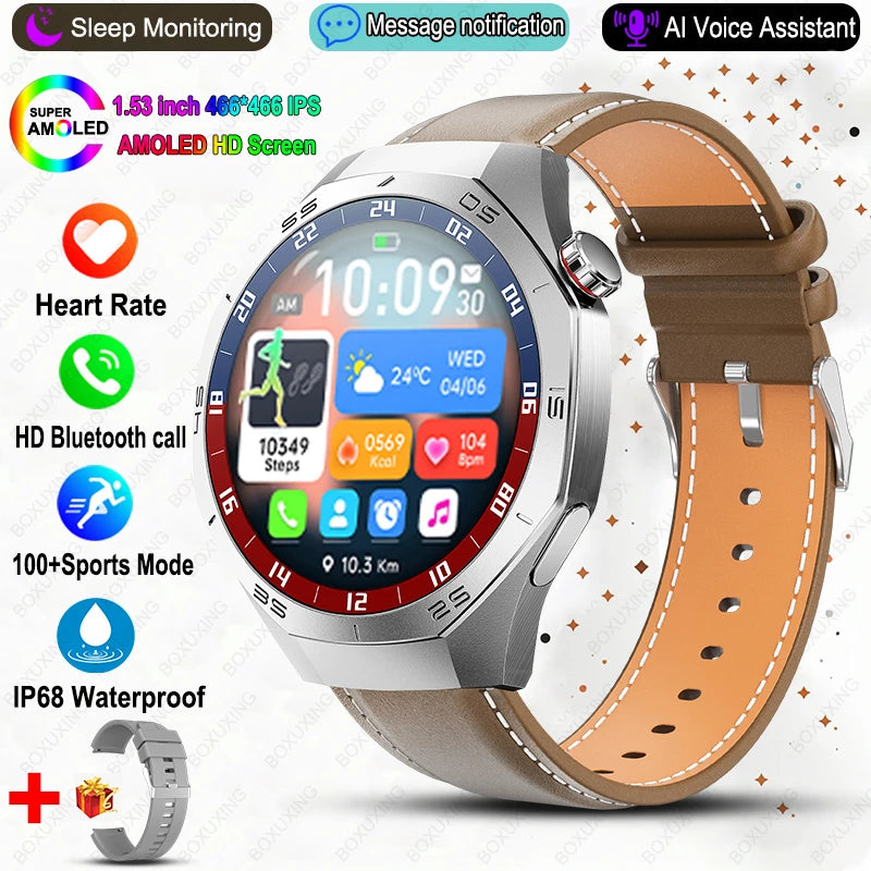For HUAWEI GT5 Pro Smartwatch Men 360*360 HD AMOLED Screen GPS Motion Track Heart Rate Bluetooth Call IP68 Waterproof Smartwatch