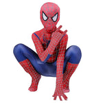 Kids Superhero Spider Costume Spandex Jumpsuit Halloween Cosplay Costumes Bodysuit Kids Head Cover Separation Party Set