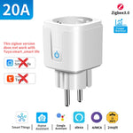 TNCE Tuya WiFi/Zigbee Smart Plug 16A/20A EU Smart Socket With Power Monitoring Timing Function Work With Alexa GoogleHome