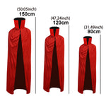 Halloween Women Men Clothes Cosplay Costume Adult Kids Stand Collar Cape Black Red Reversible Cap Vampire Cape Halloween Party