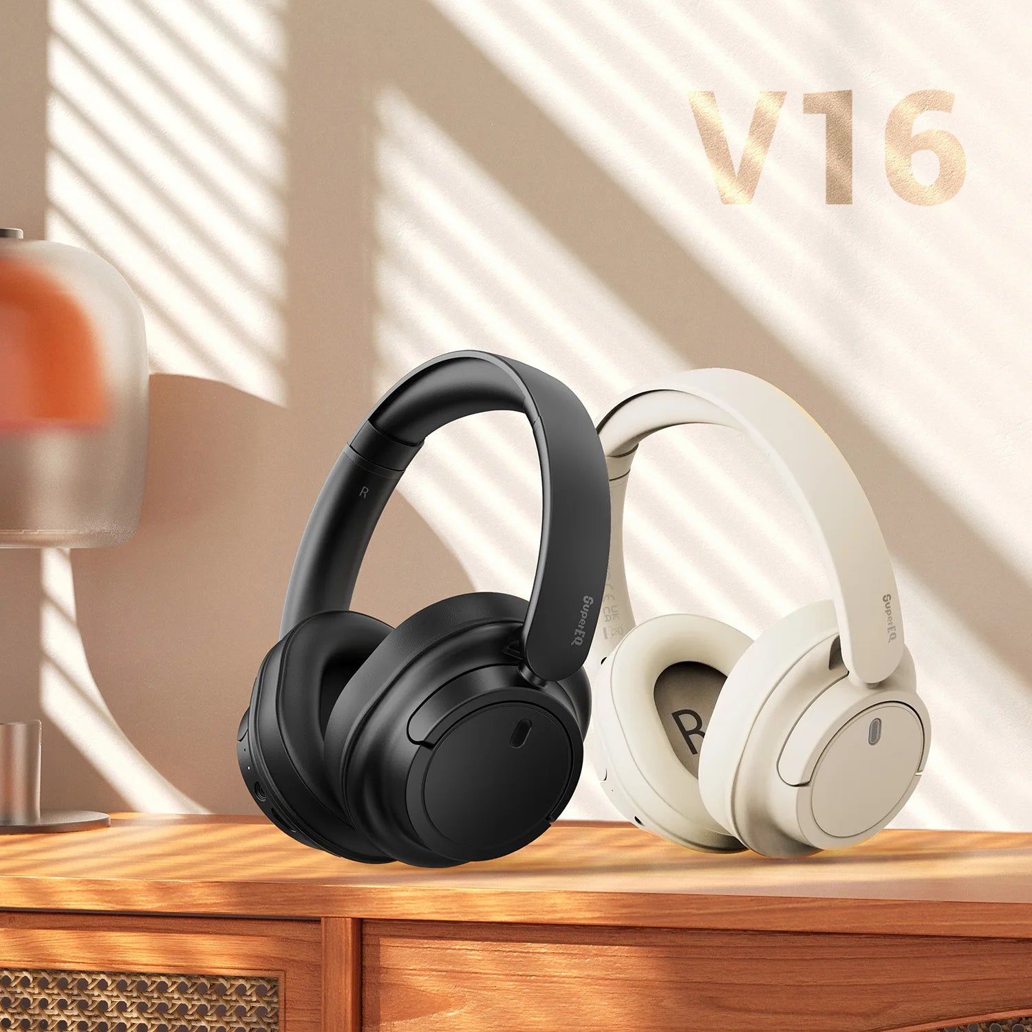 Oneodio SuperEQ V16 Wireless Headphones Bluetooth 5.3 Over Ear Headset With Mic Bass/Pop Mode Hi-Res Foldable Headphones 90H