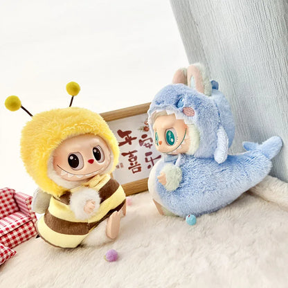 Labubu Doll Clothes Penguin Shark Bee Dinosaur Onesie - Cute Animal Jumpsuit for 17cm Pullip Blythe OB11 BJD