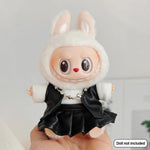 17cm Mini Plush Doll'S Clothes Outfit Accessories For Korea Kpop Exo Labubu Idol Flower shirt leather jacket skirt Clothing Gift