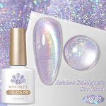 BORN PRETTY 10ml Silver Water Light Cat Magnetic Gel Nail Polish Nail Supplies Vernis Semi Permanent Gel for Fall Winter Nails