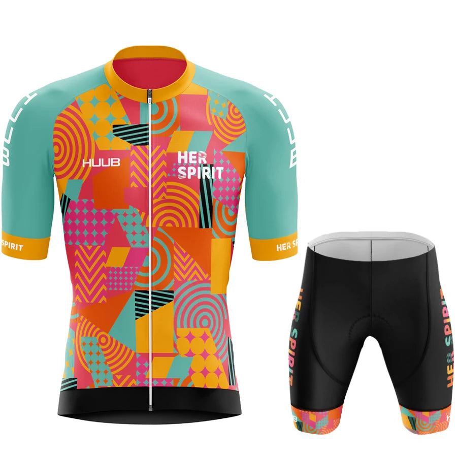 Short Sleeve Road Bike & MTB Racing Kit, Breathable Summer Bicycle Clothing with Bib Shorts