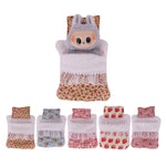 15-17CM Labubu Accessories Sleeping Bag Bed Cute Comfortable Floral Print Sleep Tool Indie Pop&Labubu Accessories Beautiful Toys