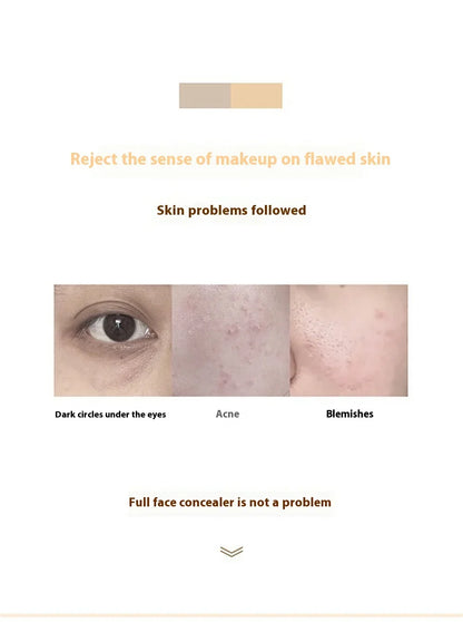 High Coverage Concealer Cover Anti Dark Circle Freckle Lasting Waterproof Foundation BB Cream for Face Makeup Base Cosmetics