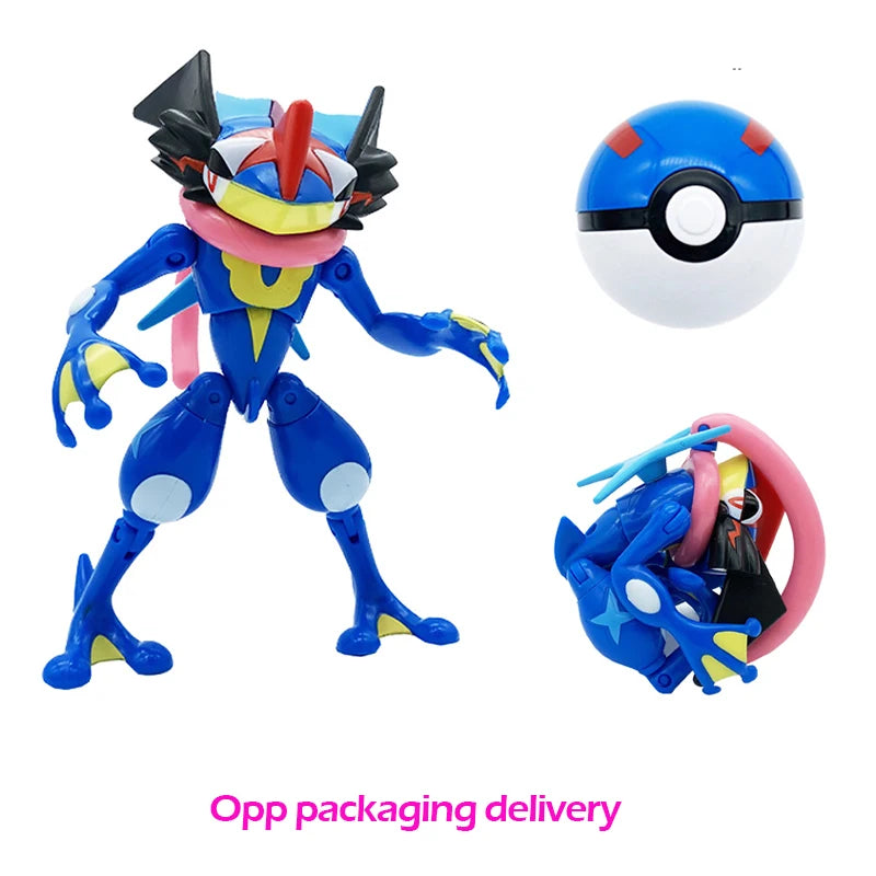 Figure Pokemon Pokeball transform Pikachu Charizard Venusaur Blastoise Mewtwo Gyarados Solgaleo Lunala Eevee poke ball toy gift