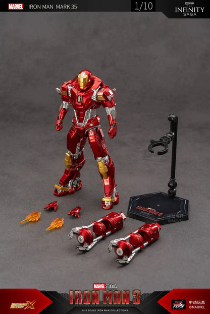 ZD Toys Iron Man Action Figure Mark 35 Red Snapper Iron Man MK 24 MK 22 MK 47 Tony Stark Ironman Figure Action Collect Toy Gift