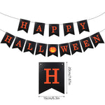 2025 Halloween Party Banner Hanging Pendants Bat Pumpkin Paper Garland Trick or Treat Happy Halloween Decoration Supplies Home