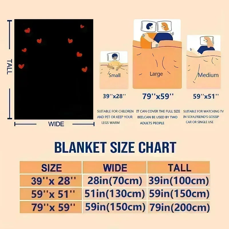 1PC Halloween Theme Throw Pumpkin Black cats Thin Blanket Gifts for family friends Couch Bed Car Home Camping all season use