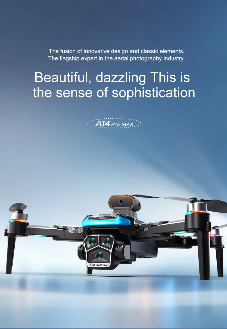 Xiaomi Mijia A14Pro max GPS Brushless 8K three Camera Optical Flow Obstacle Avoidance Foldable Quadcopter RC Distance Drone Toys