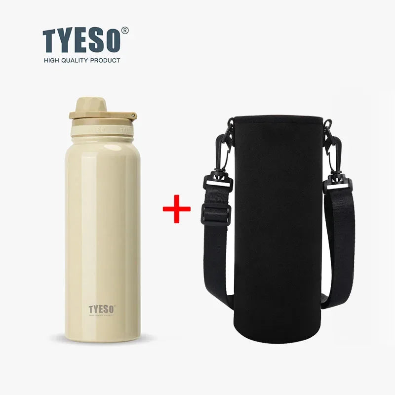 Tyeso Thermos Bottle Portable Sport Vacuum Flask Travel Stainless Steel Thermal Water Bottle Keeps Cold and Heat Thermal Mug