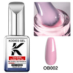 KODIES GEL Builder Nail Gel in a Bottle Milky Pink 15ML Brush on Builder Extension Gel Polish Soak Off French Manicure Hard Gel