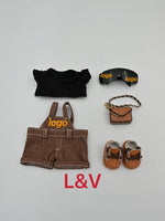 Labubu Haute Couture 17cm Doll Clothing| Gen1-3 Compatible | Designer Outfit with Mini Hat, Glasses & Shoes | Collectible Set