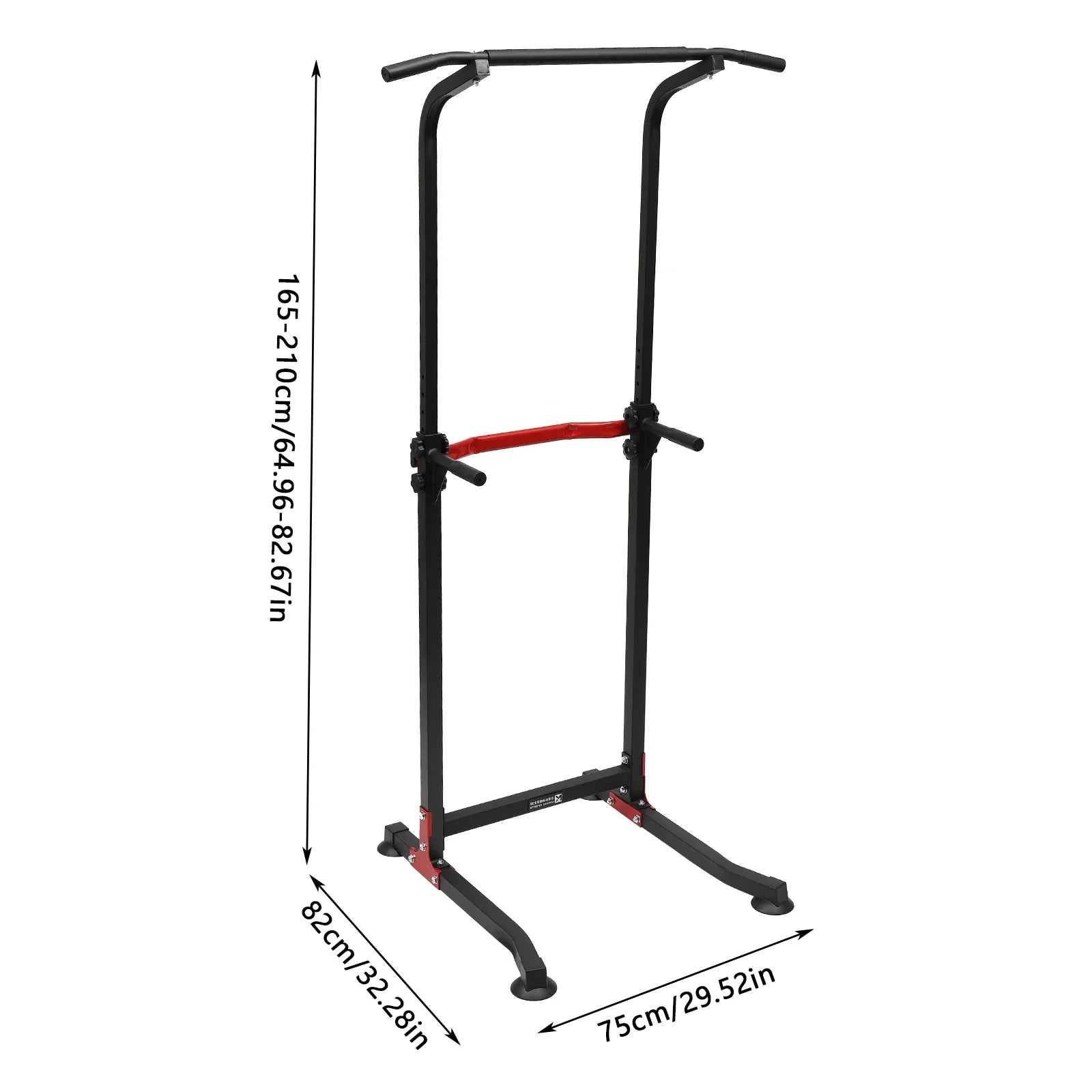 Power Tower Dip Station, Freestanding Pull-Up Bar, Height Adjustable, Pull Up Bar, Fitness Equipment for Home, Max. Load 150 kg