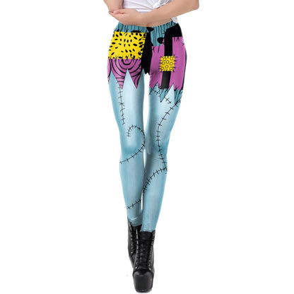 Halloween Sally Suit Cosplay Costume Anime Movie Bodysuit Spandex Jumpsuit Party Carnival Leggings Day of The Dead Zentai Set