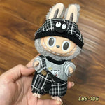 Cute Mini Plush Doll Clothes for 17cm Labubu Many Kinds of Overalls Clothes Accessories