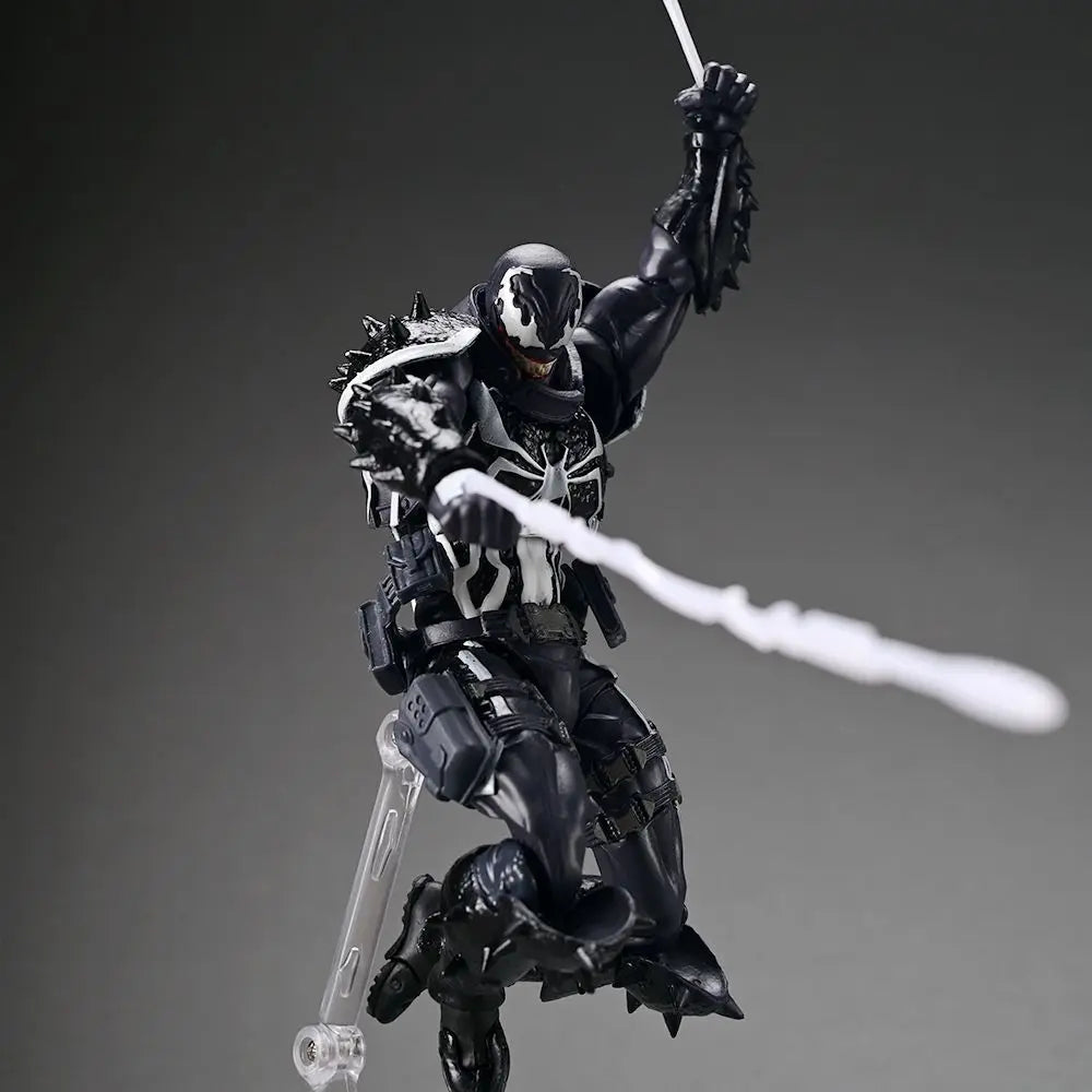 Agent Venom Revoltech Amazing Yamaguchi Anime Figures Venom Figurine Eugene Thompson Model PVC Model Collection Statue Toy Gifts