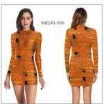 Women's Halloween Costume Dress Cosplay Nurse Costume Uniform Party Sexy Tight Skirt Dress For Female Skeleton Party Carnival