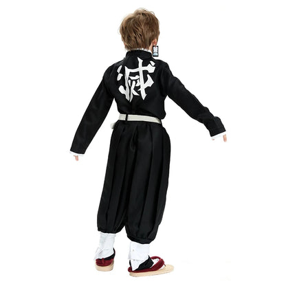 Anime Demon Slayer Kamado Tanjirou Cosplay Costume Kimetsu No Yaiba Cartoon Costume Sutis Wigs Halloween For Kids Adult CosParty