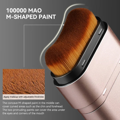 Clear and Moist Hydrating Foundation Naturally Perspective, Moisturizing, Bling, Glossy, Thin and Lightweight Double Head Makeup Foundation Rotated, More Comfortable, Waterproof Function, Easy to Makeup, Easy to Use