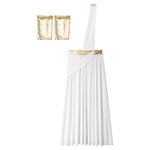 Mens Ancient Greek God Toga Gladiator Costumes Roman Emperor One Shoulder Sleeveless Robe Halloween Medieval Warrior Outfits