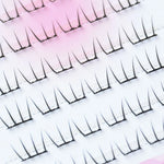 Self Adhesive Individual Eyelashes No Glue Needed Fluffy Cluster Eyelash Korean Fashion Manga Lash Extension for Daily Makeup