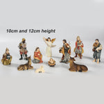 11pcs Christmas Christ Birth of Jesus Ornament Nativity Set Manger Scene Figurines 4" Resin Figures Crafts Decor Catholic Gifts