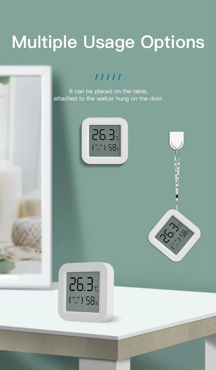 Tuya Zigbee Temperature Humidity Sensor For Smart Home LCD Screen Works With Alexa Google Home APP Smart Life Tuya Smart Yandex