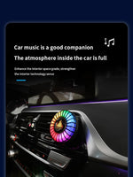 2 in 1 Smart RGB Pickup Lights LED 3D Ambient Lamp Sound Control Music Rhythm Lights Air Freshener for Car Gaming TV Creative